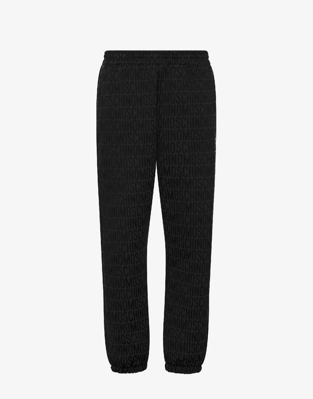 Love Moschino Jogging in felpa jacquard Allover Logo