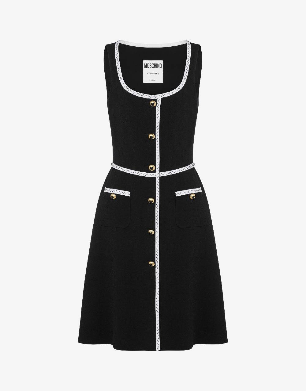 Love Moschino Abito Gold Heart Buttons