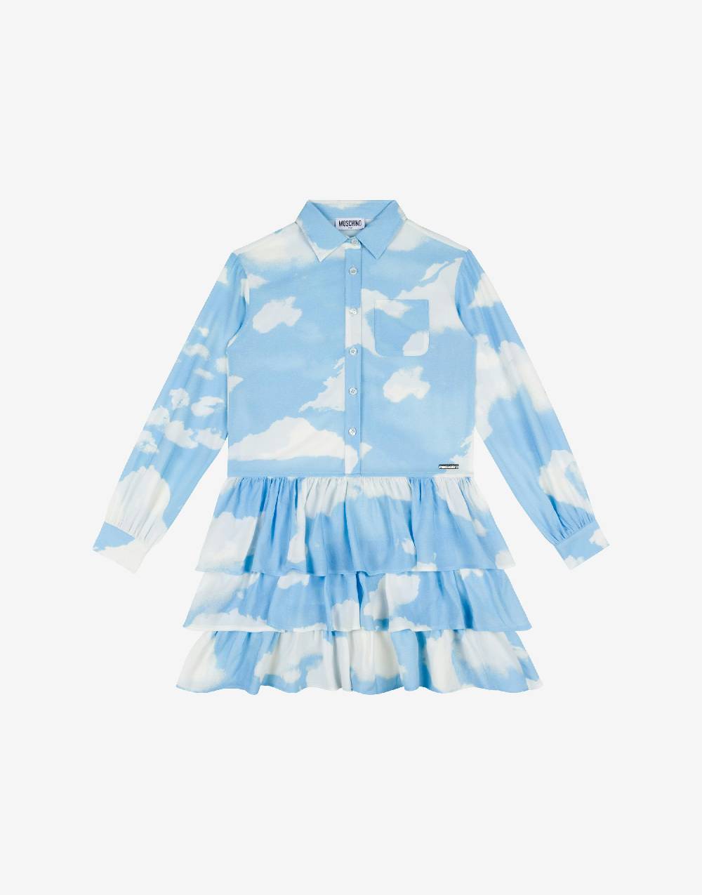 Love Moschino Abito in crêpe Allover Clouds