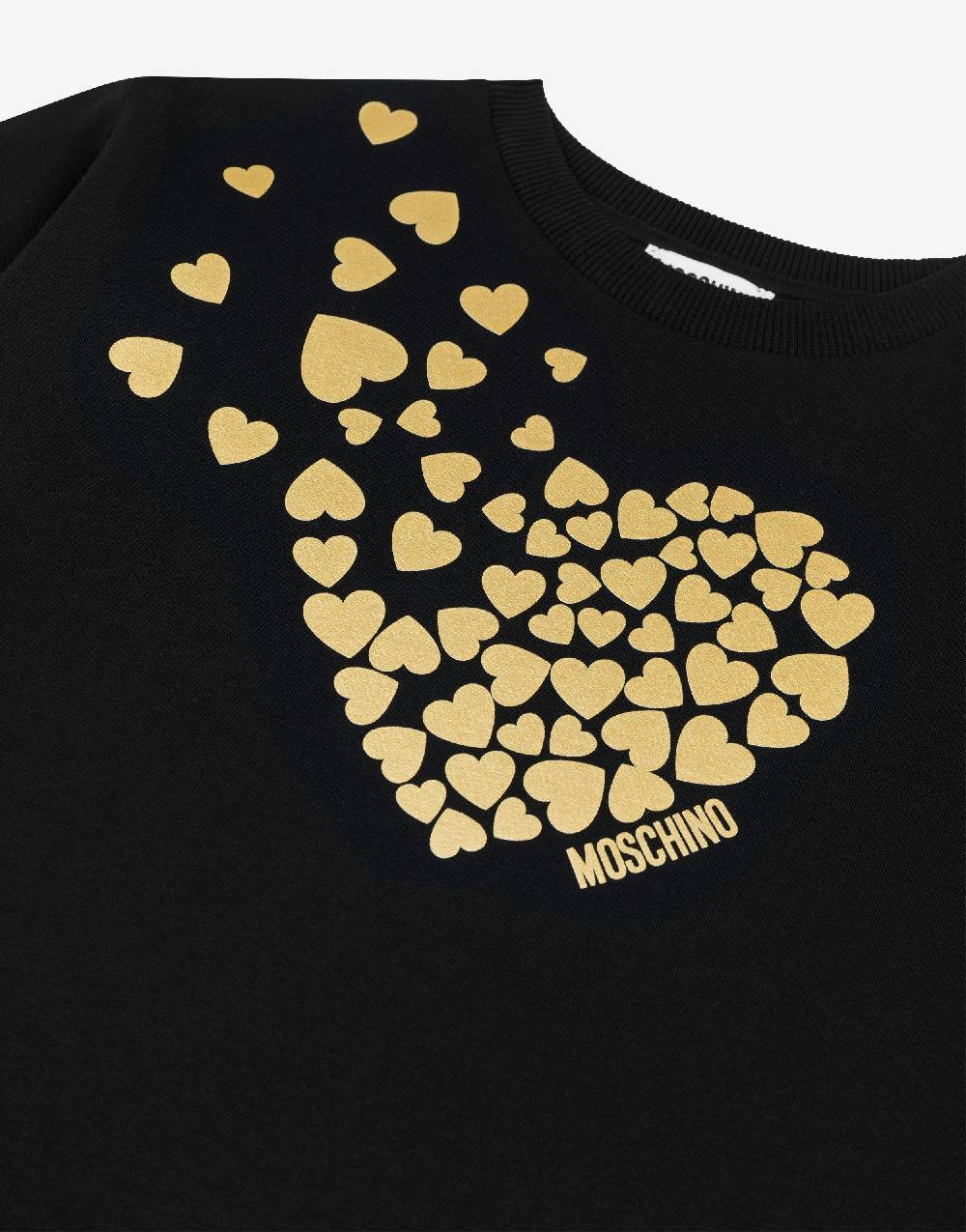 Love Moschino Abito In Felpa Degradé Hearts