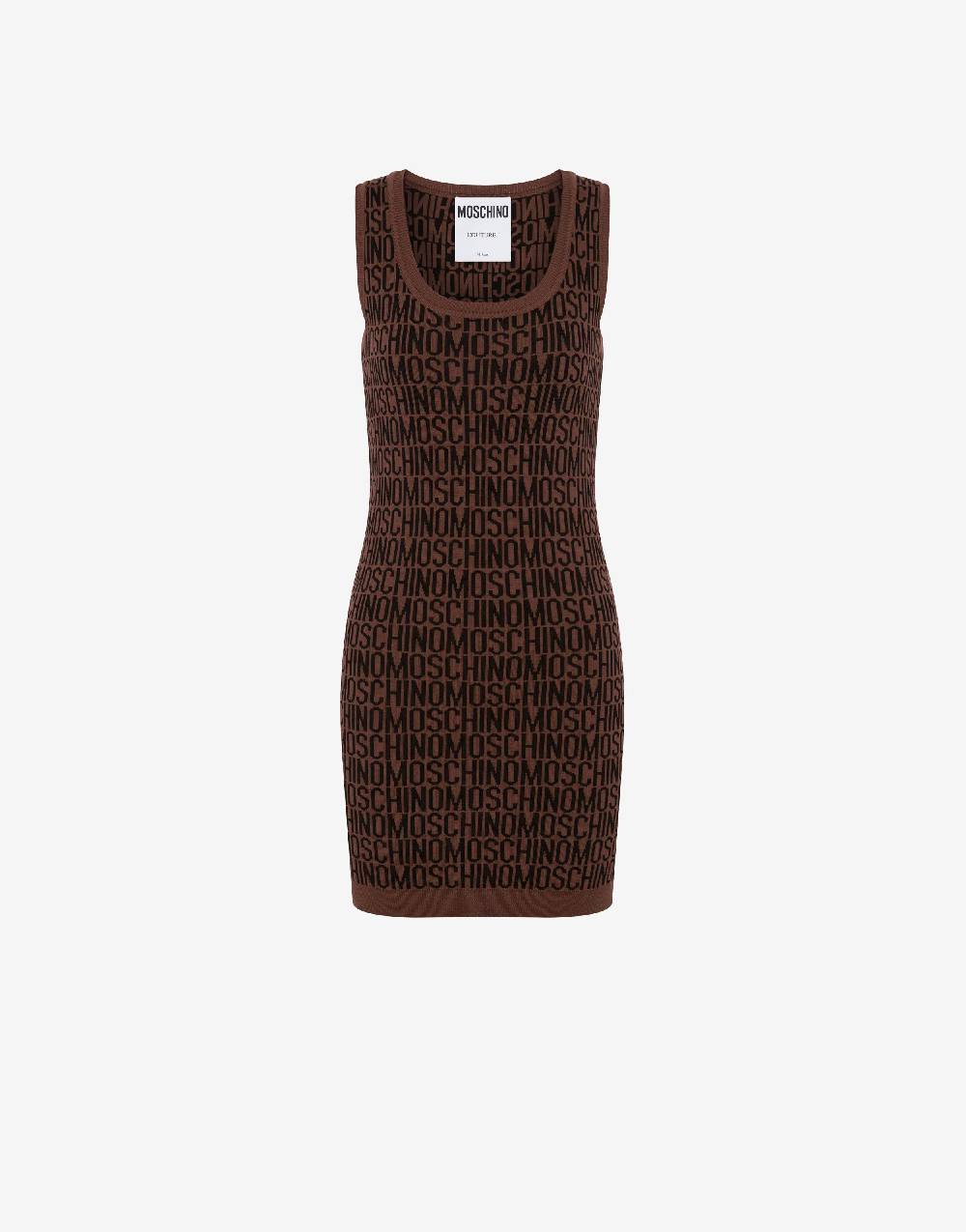 Love Moschino Abito in lana Allover Logo