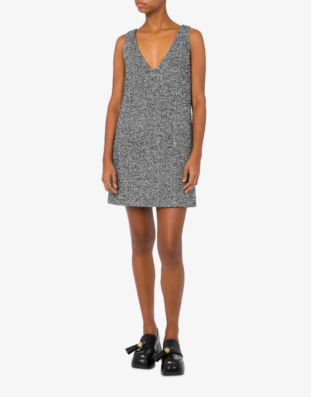 Love Moschino Abito In Spigato Di Misto Lana