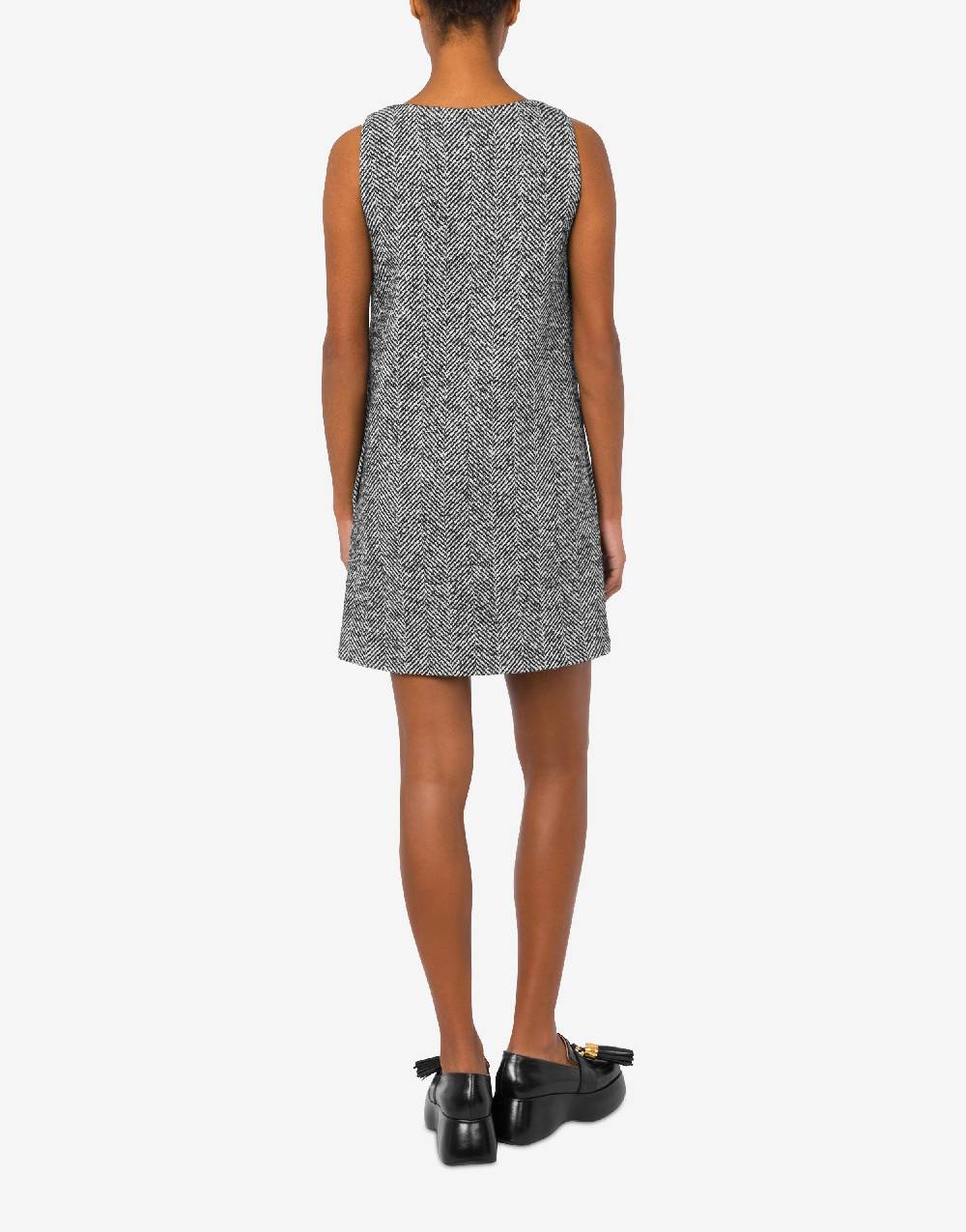 Love Moschino Abito In Spigato Di Misto Lana