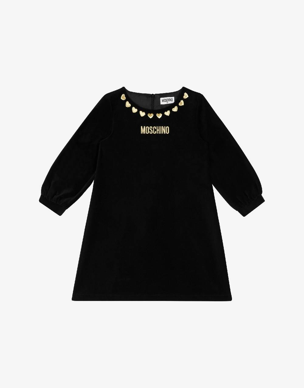 Love Moschino Abito in velluto Heart Embroidery