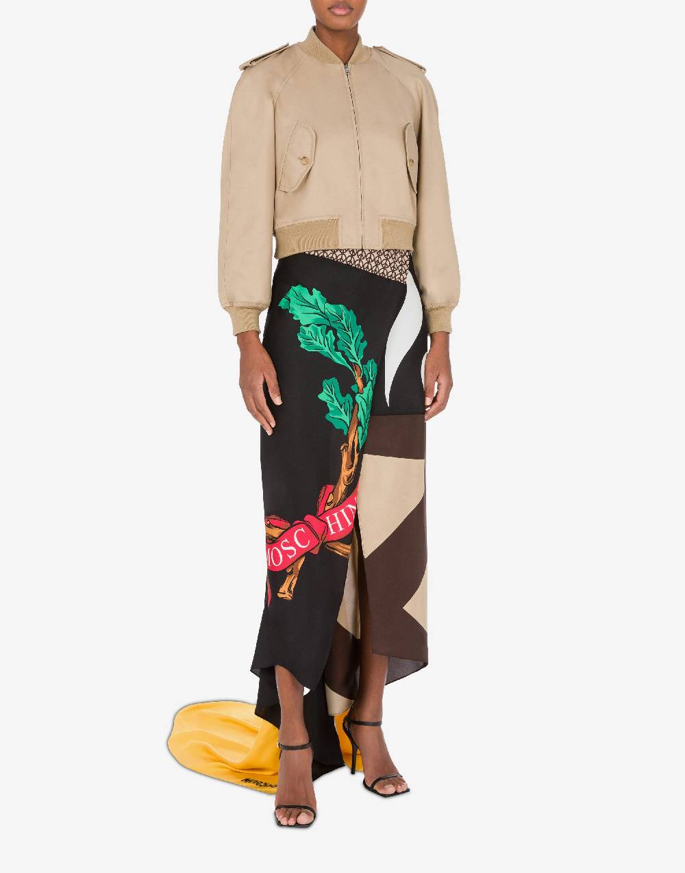 Love Moschino Bomber In Gabardina 100% Shrunk