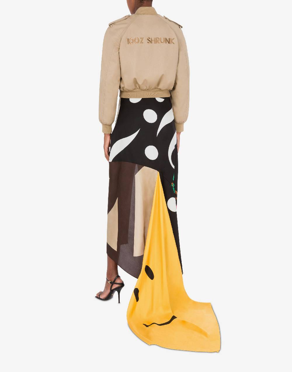 Love Moschino Bomber In Gabardina 100% Shrunk