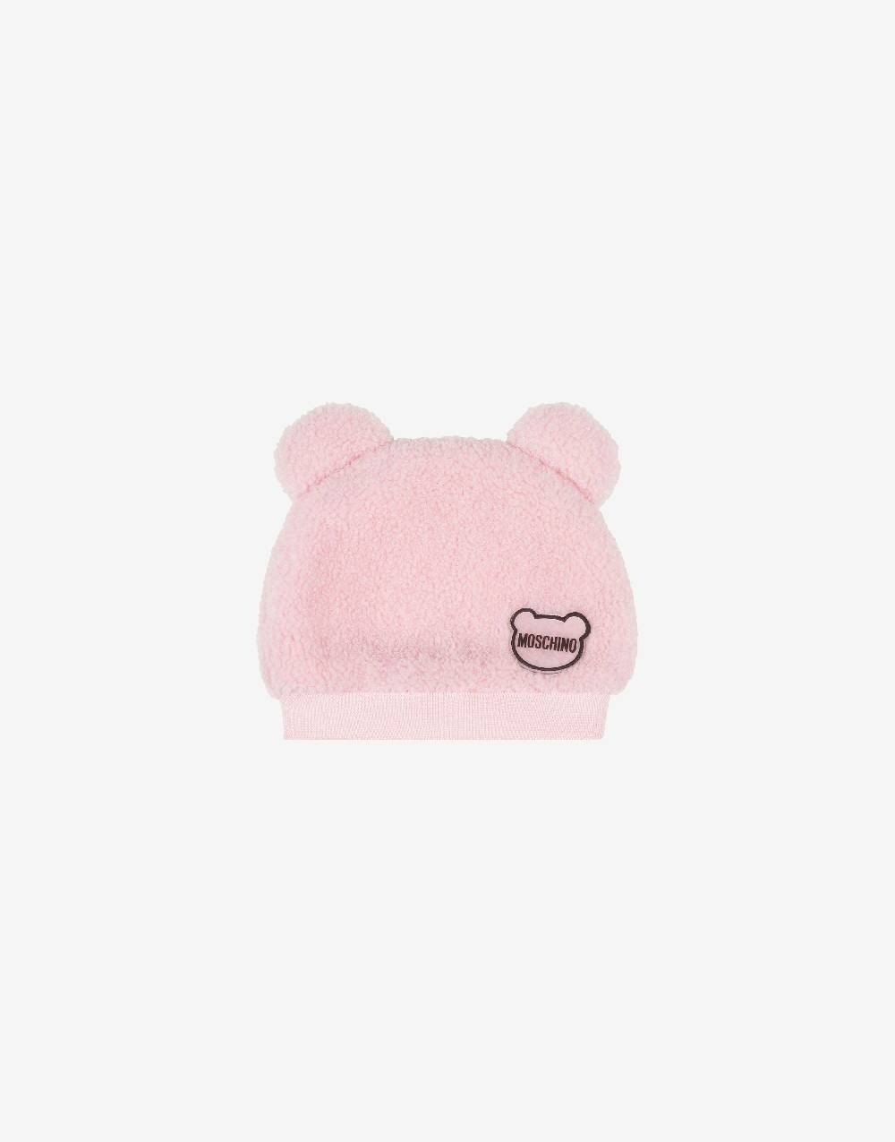 Love Moschino Cappello in tessuto soft Teddy Patch