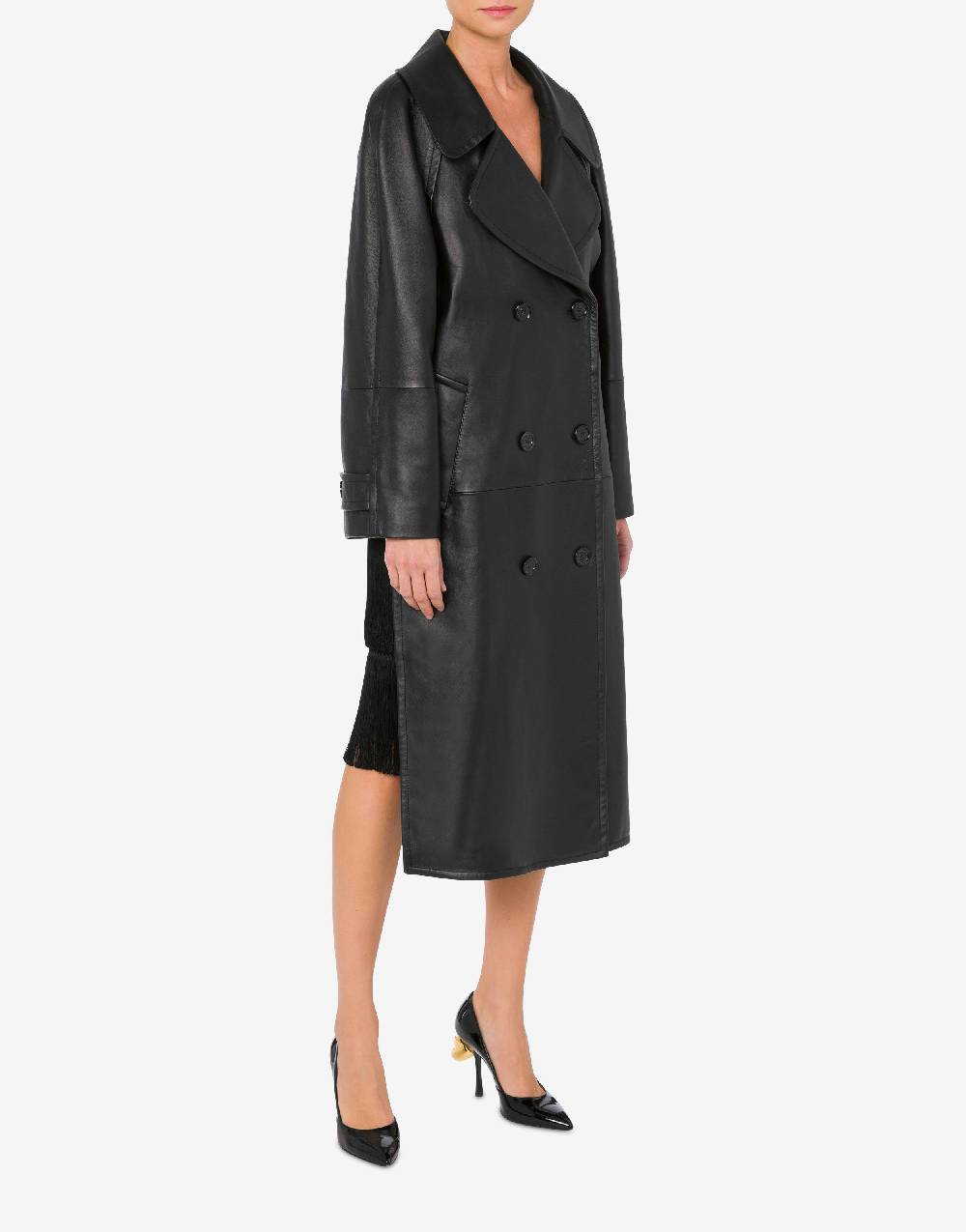 Love Moschino Cappotto Asimmetrico In Nappa