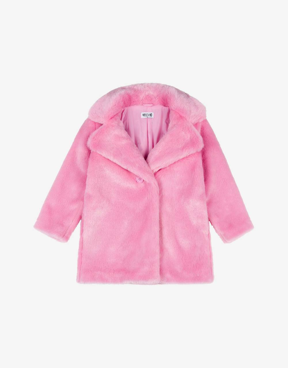 Love Moschino Cappotto in tessuto soft con logo