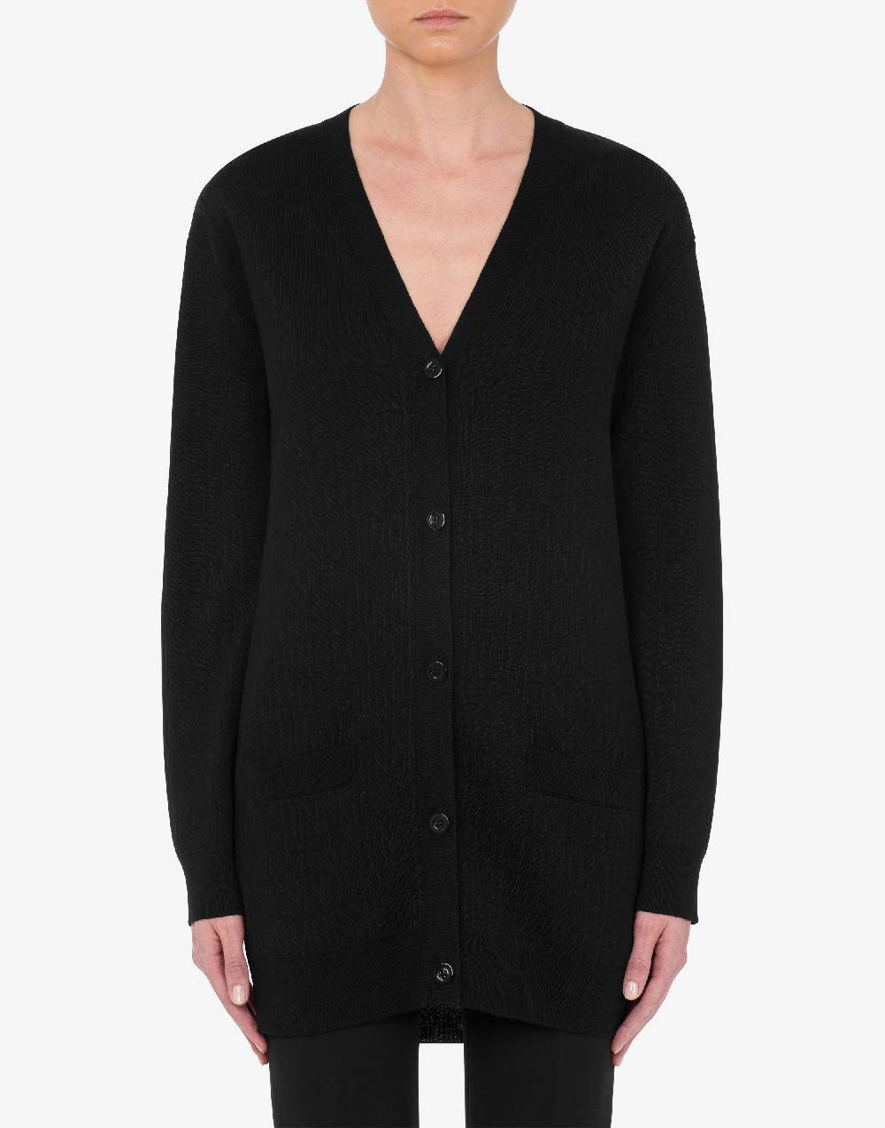 Love Moschino Cardigan In Lana Allover Logo