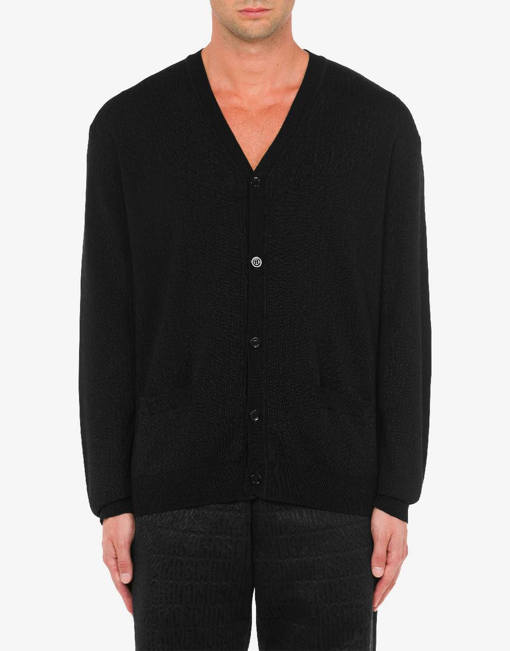 Love Moschino Cardigan In Lana Allover Logo