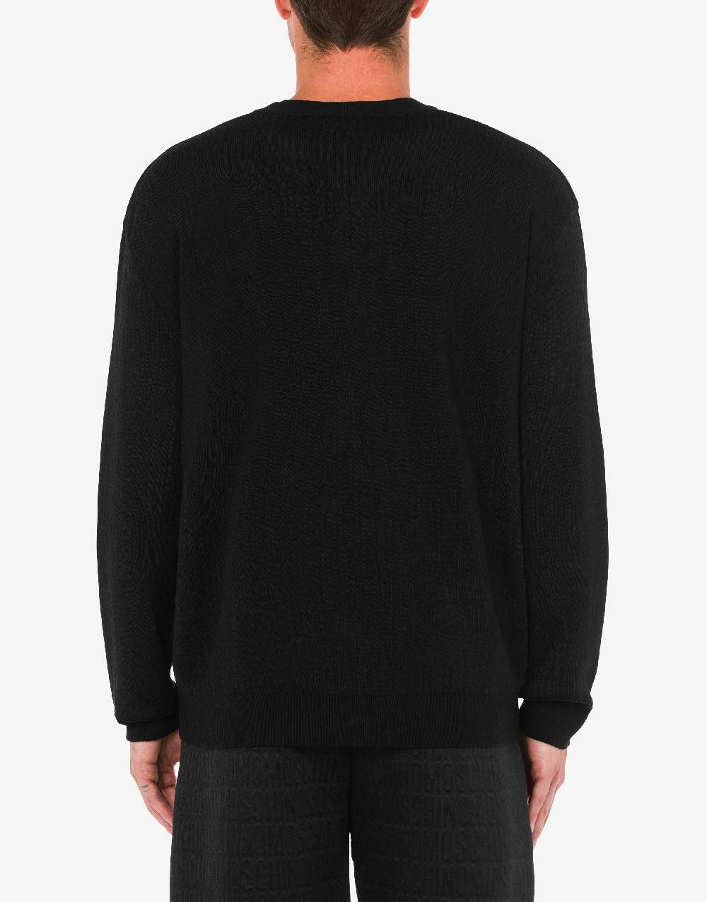 Love Moschino Cardigan In Lana Allover Logo