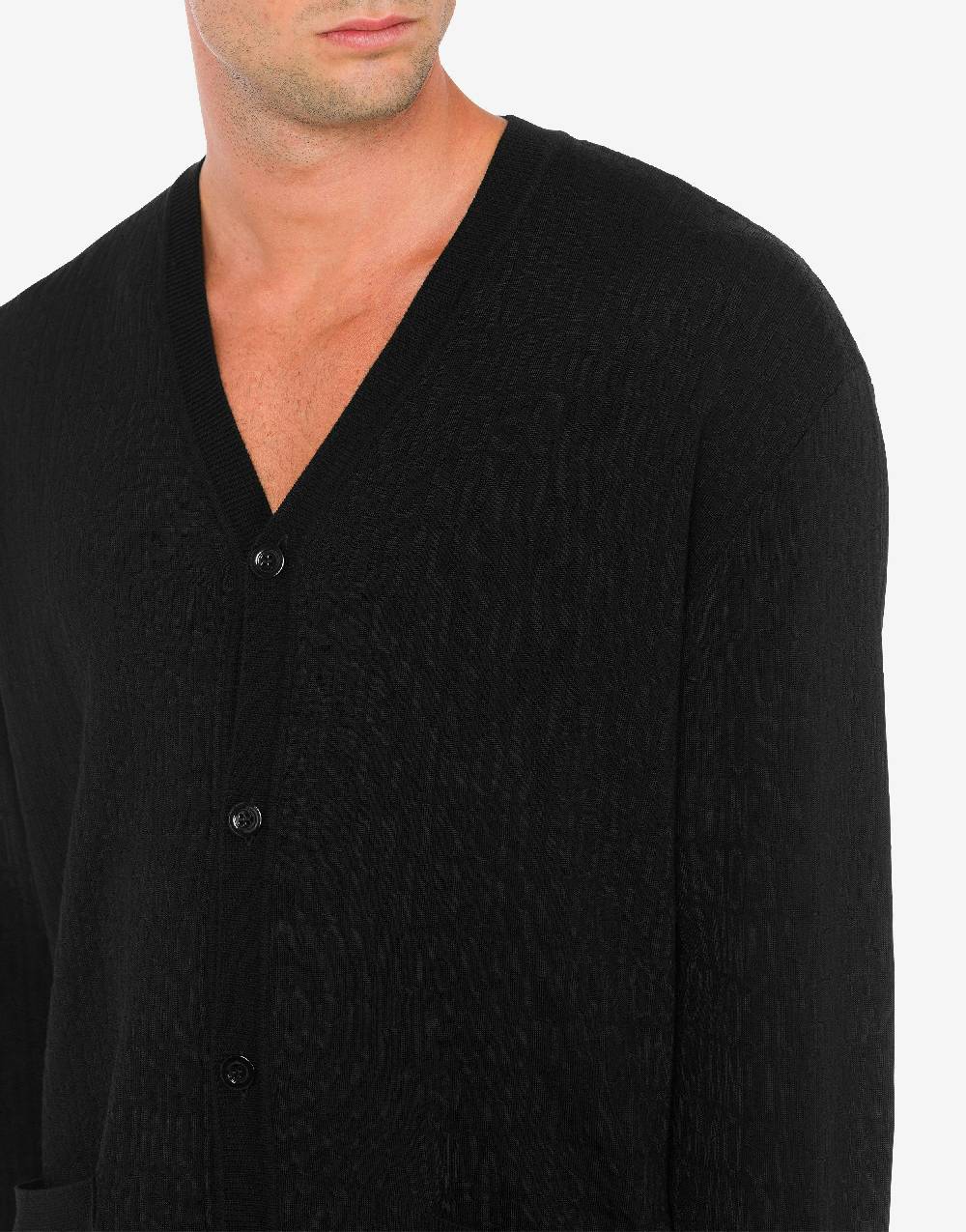 Love Moschino Cardigan In Lana Allover Logo