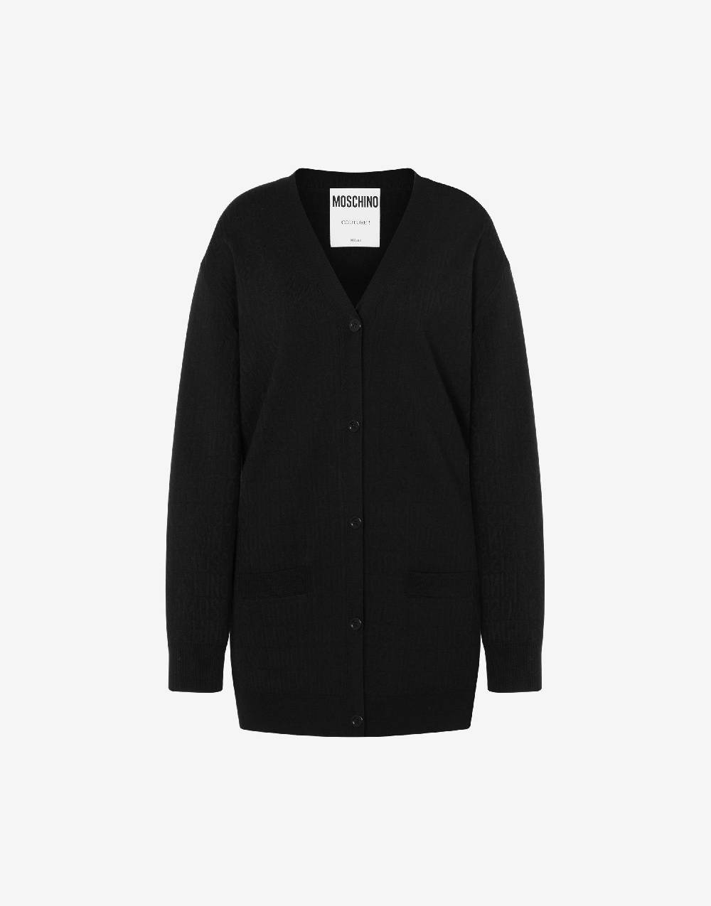 Love Moschino Cardigan in lana Allover Logo