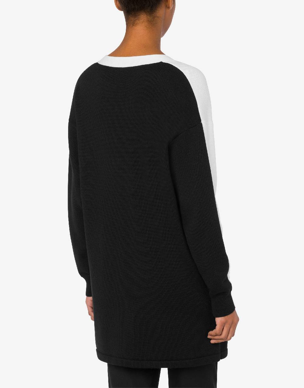 Love Moschino Cardigan In Lana Black And White