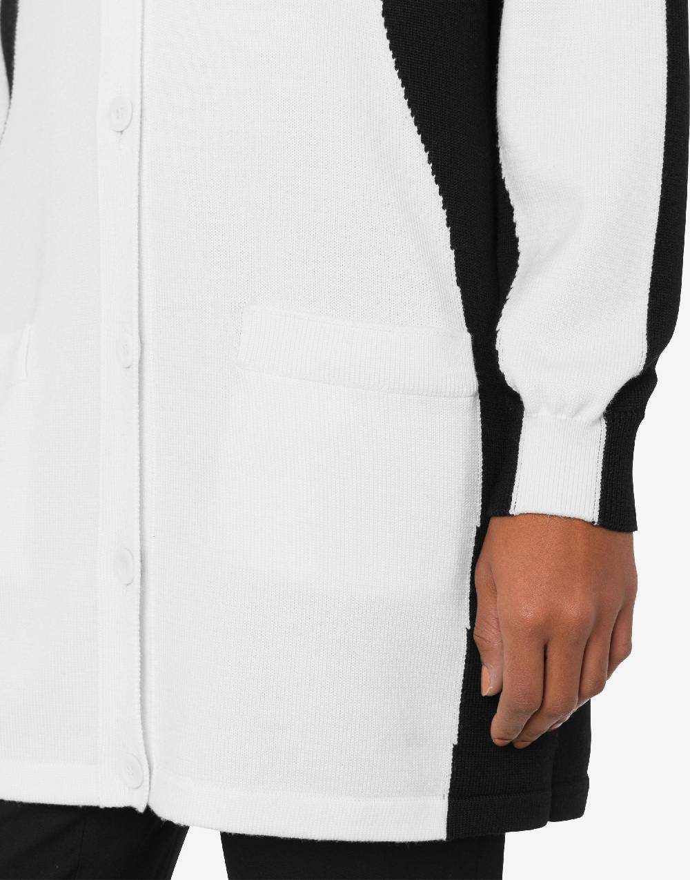 Love Moschino Cardigan In Lana Black And White