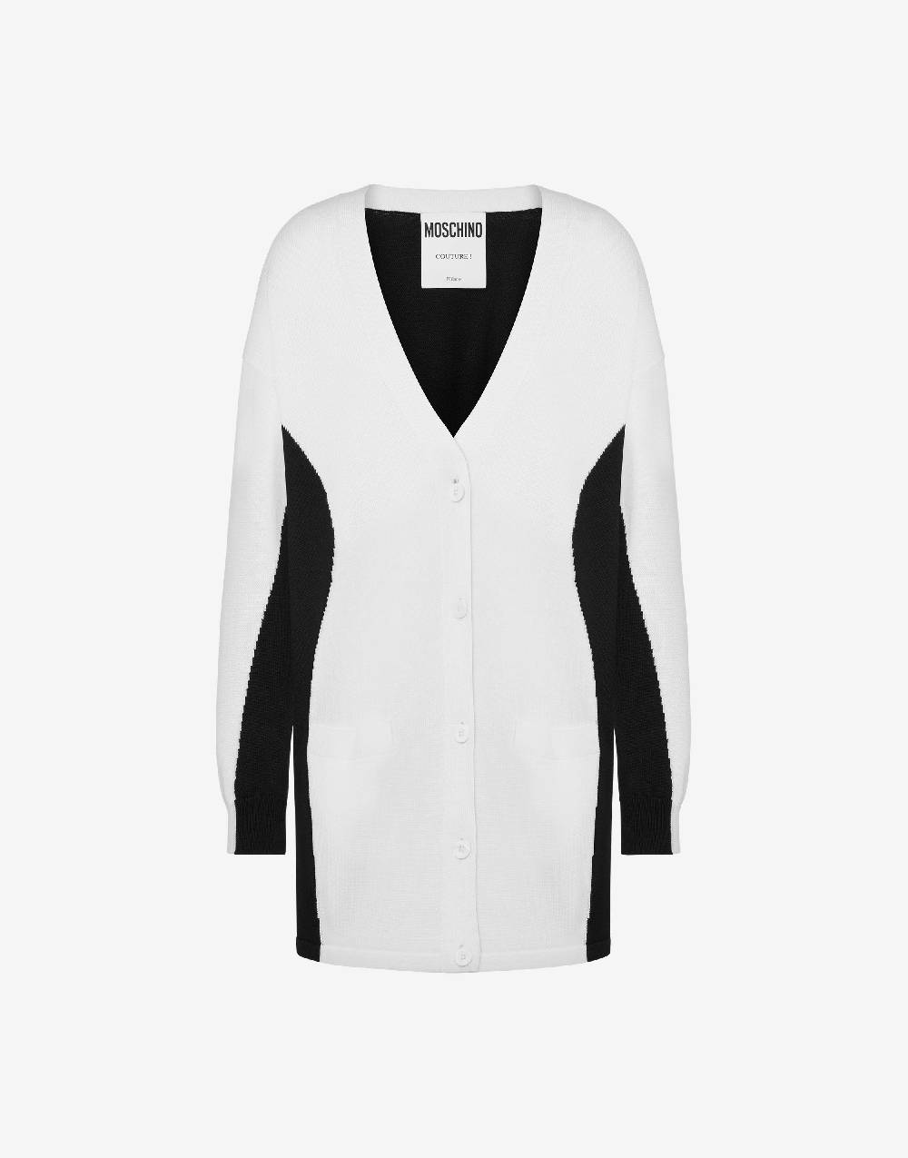 Love Moschino Cardigan in lana Black and White