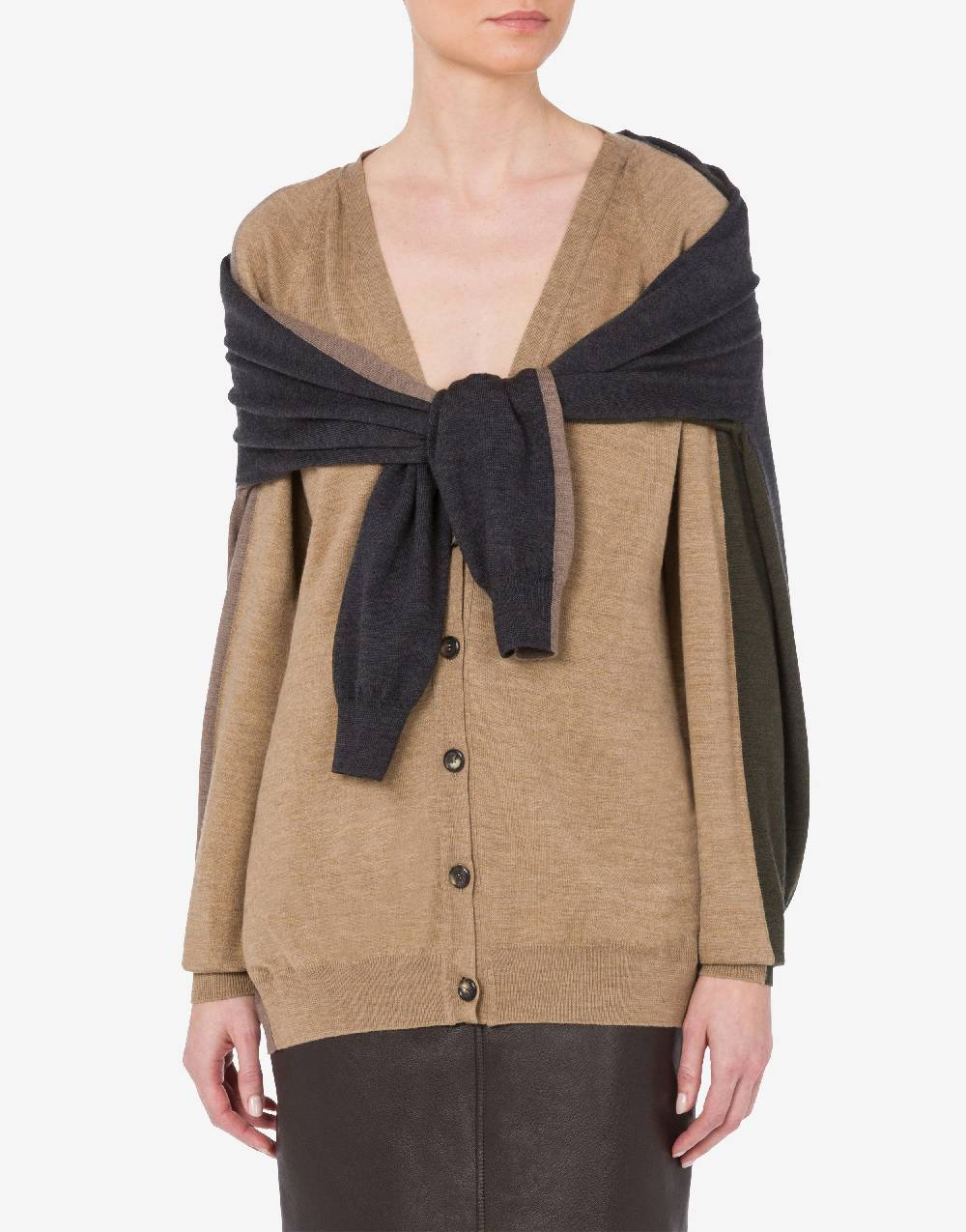 Love Moschino Cardigan In Lana Layer Up