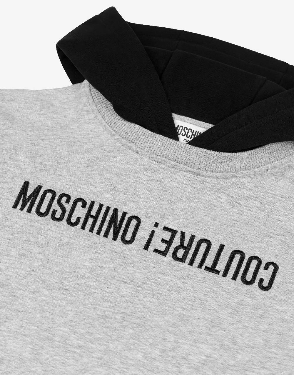 Love Moschino Felpa Con Cappuccio Upside Down Logo
