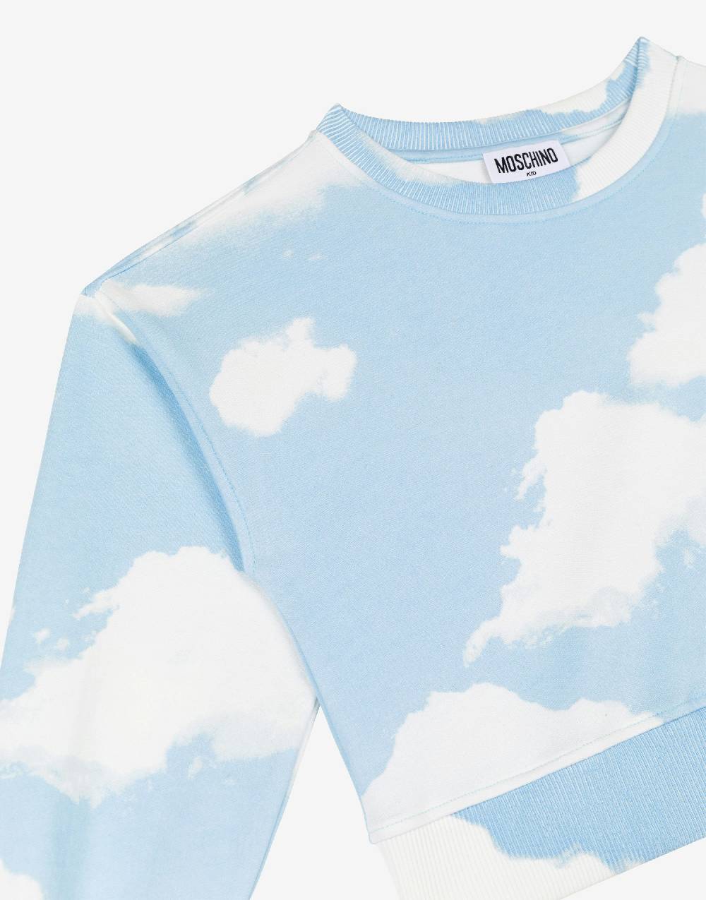 Love Moschino Felpa In Cotone Allover Clouds