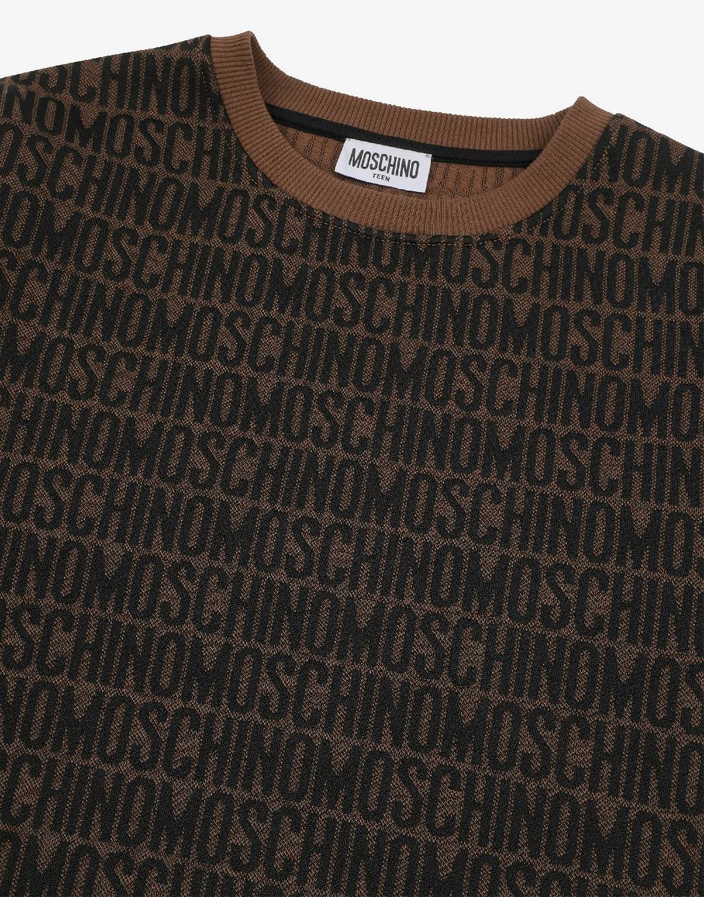 Love Moschino Felpa In Cotone Allover Logo