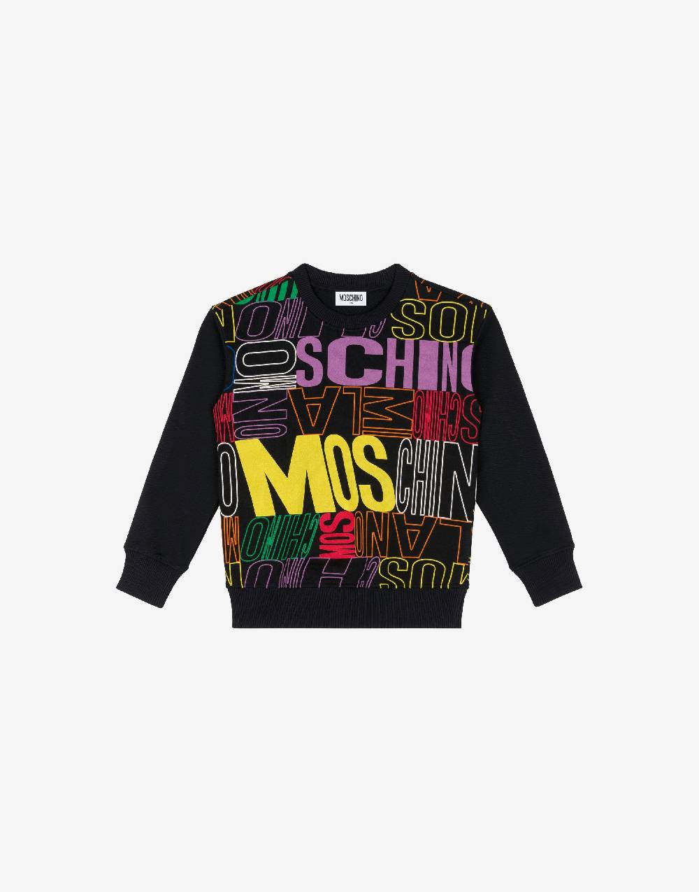 Love Moschino Felpa in cotone Allover Logo