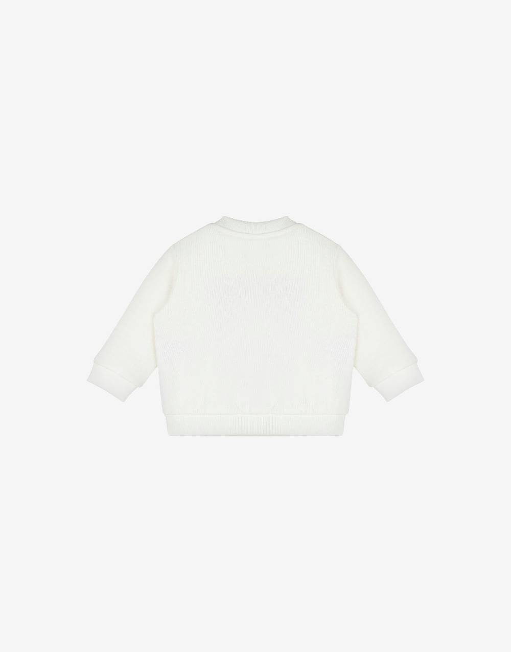 Love Moschino Felpa In Cotone Teddy Embroidery