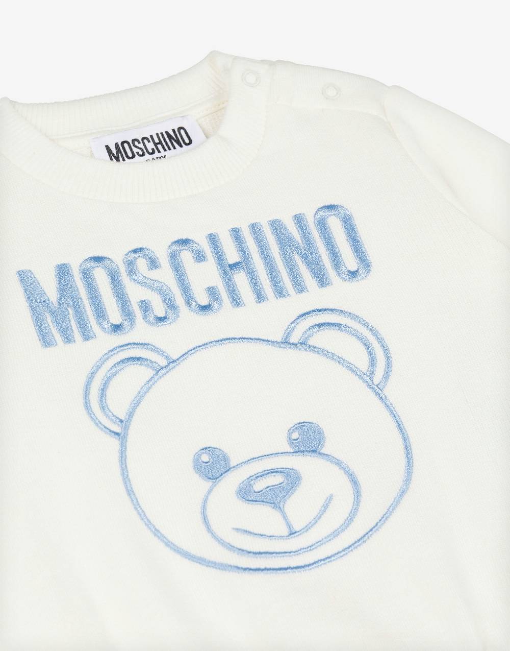 Love Moschino Felpa In Cotone Teddy Embroidery