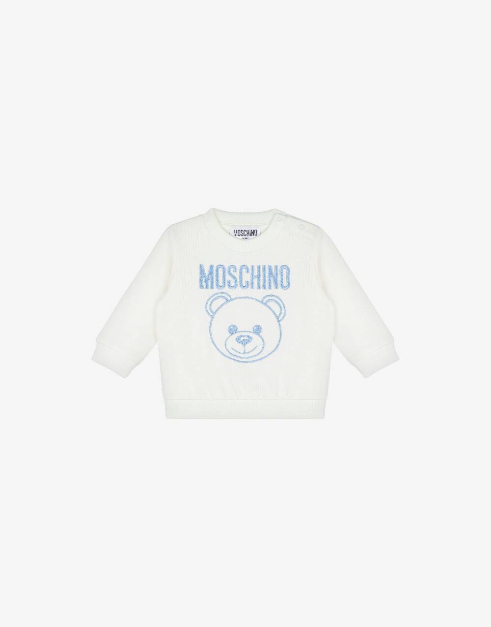 Love Moschino Felpa in cotone Teddy Embroidery