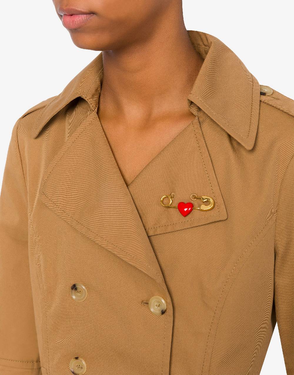 Love Moschino Giacca Cropped Heart Safety Pin