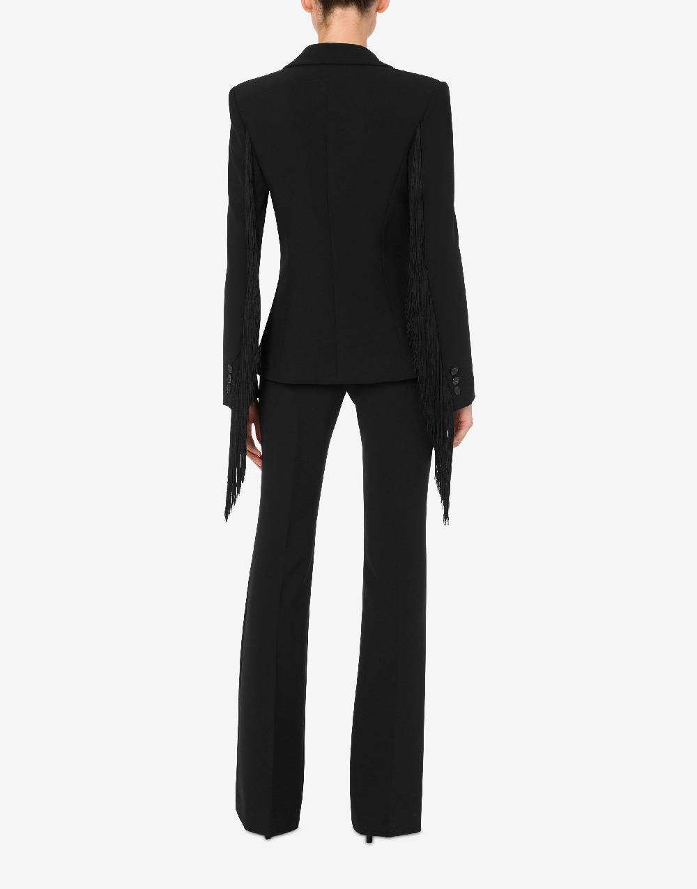 Love Moschino Giacca In Crêpe Con Frange