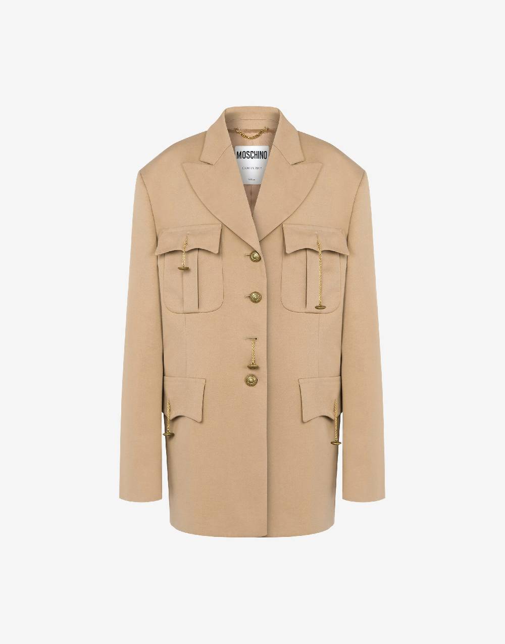 Love Moschino Giacca in gabardina Military Twist