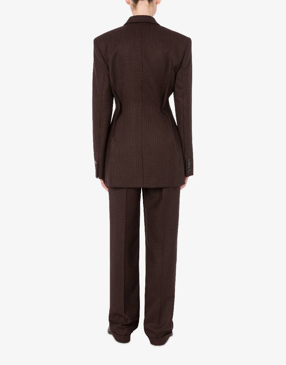 Love Moschino Giacca In Lana Jacquard Peace