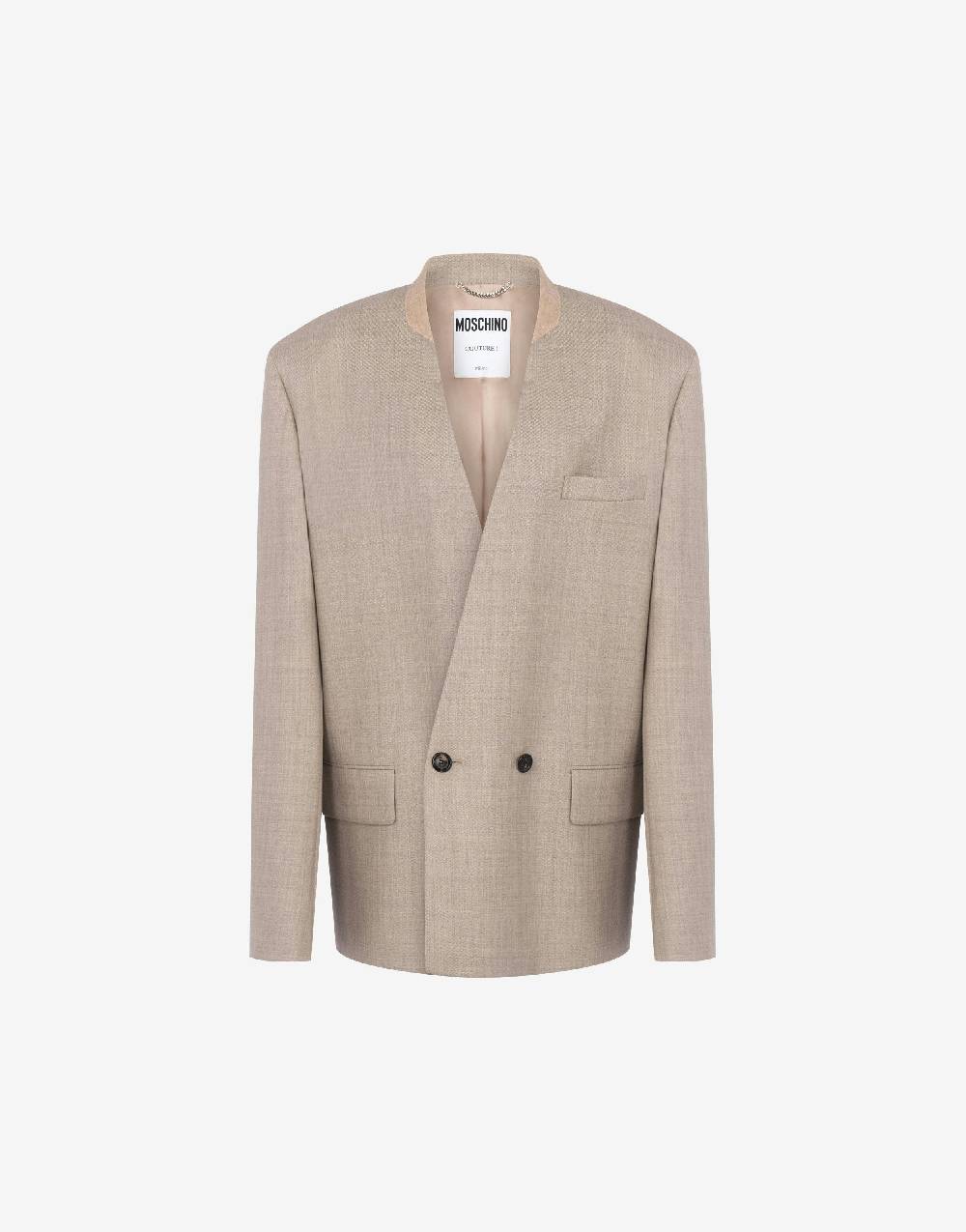 Love Moschino Giacca in tela di lana tinto in filo