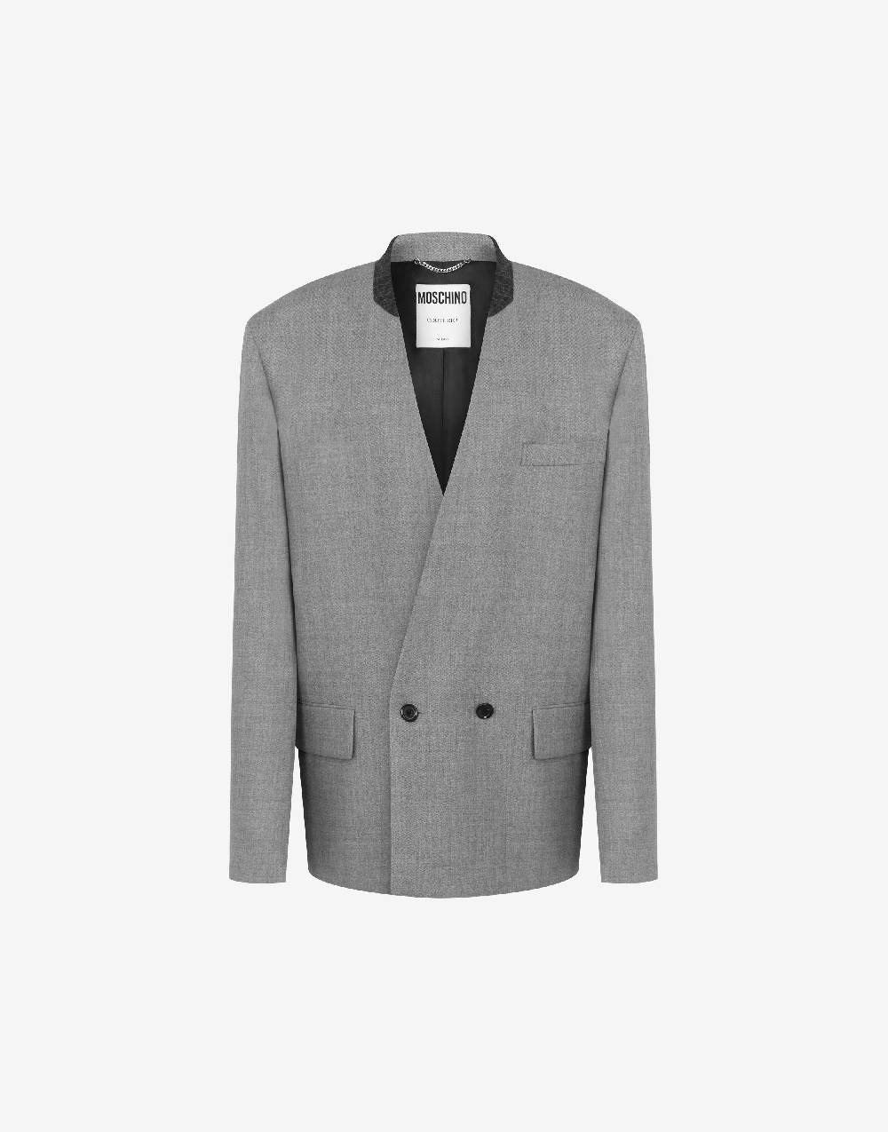 Love Moschino Giacca in tela di lana tinto in filo