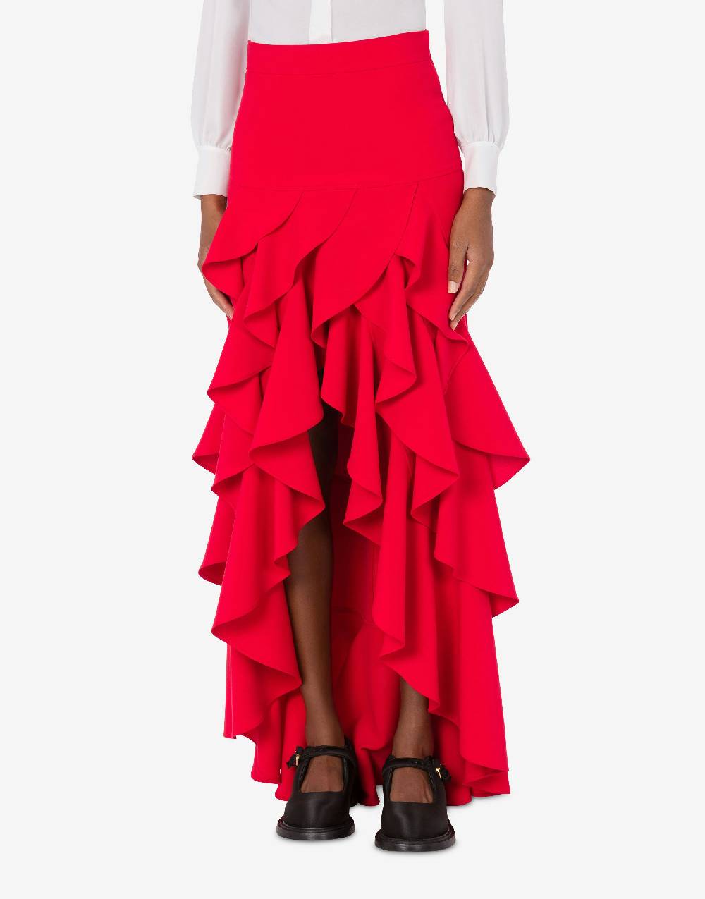 Love Moschino Gonna In Crêpe Con Ruches