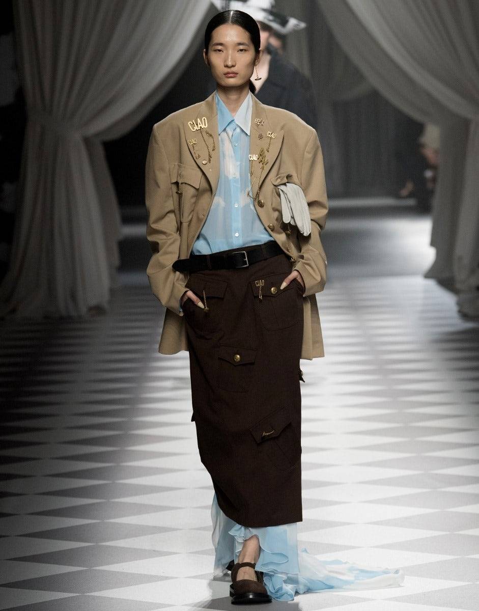 Love Moschino Gonna In Gabardina Military Twist