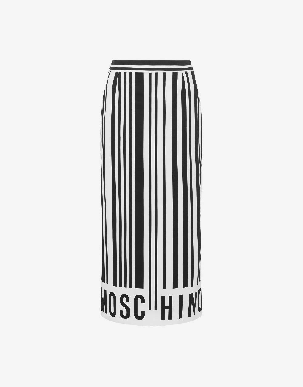 Love Moschino Gonna in popeline Barcode