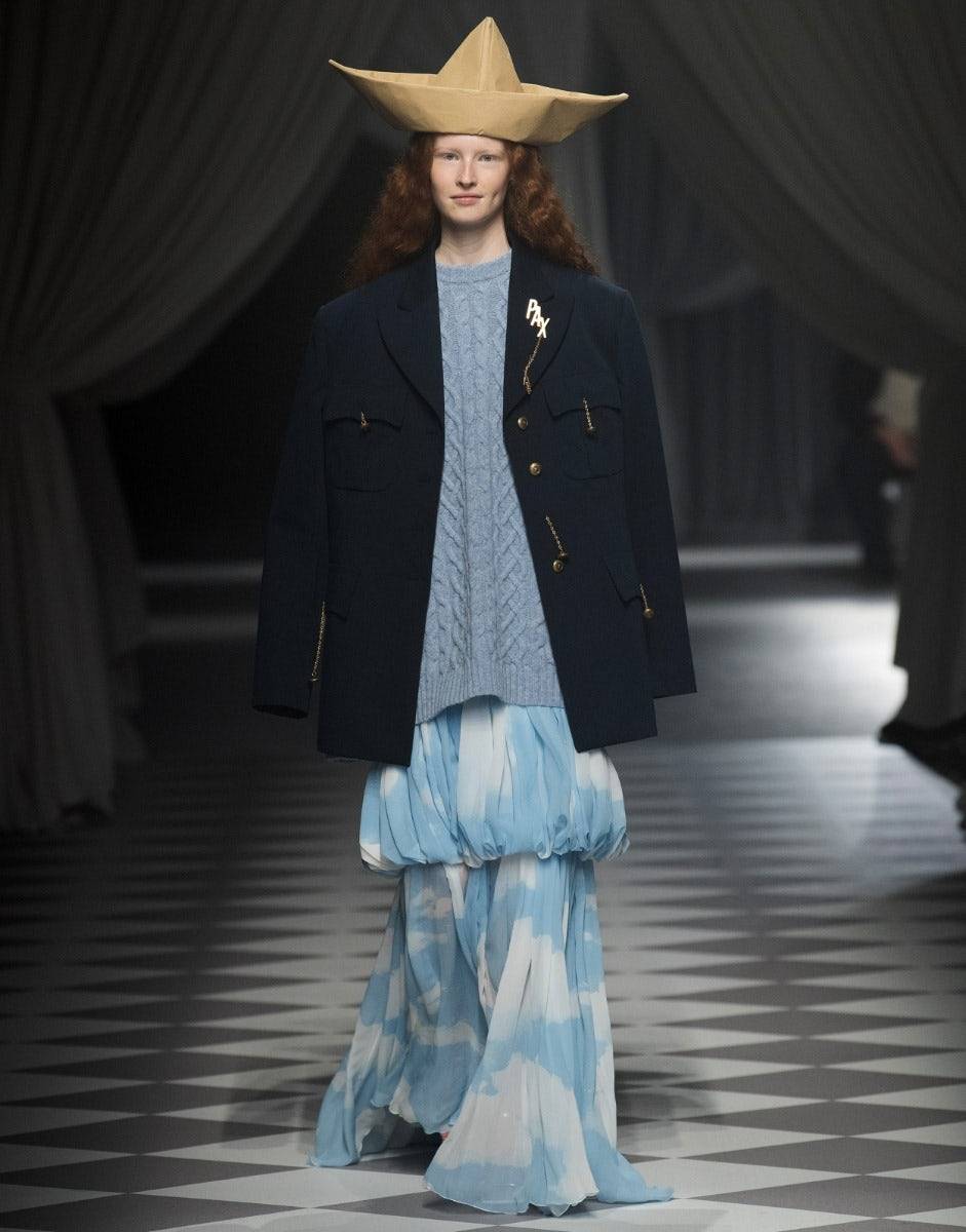 Love Moschino Gonna Lunga Con Stampa In The Cloud