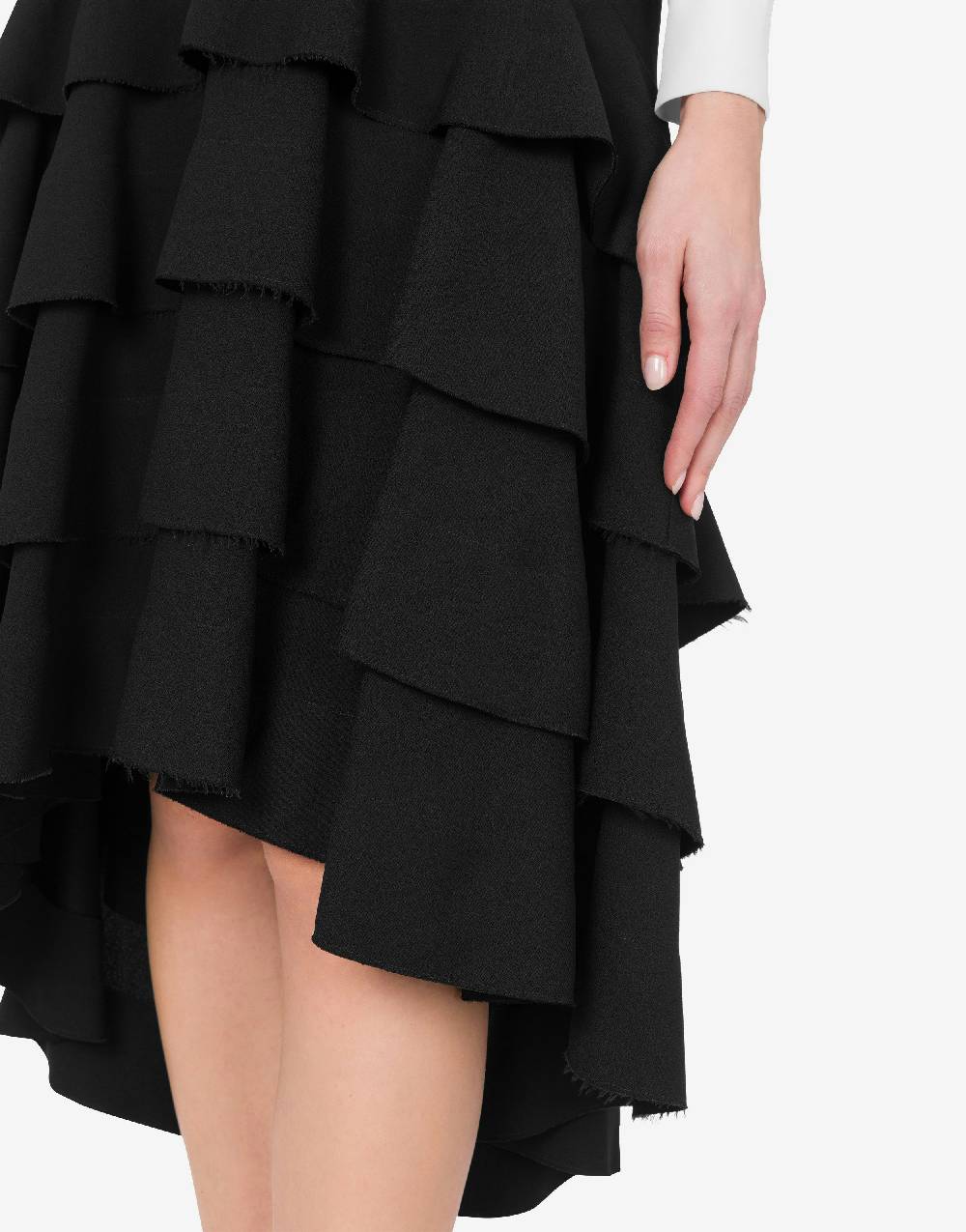 Love Moschino Gonna Midi In Crêpe Con Ruches