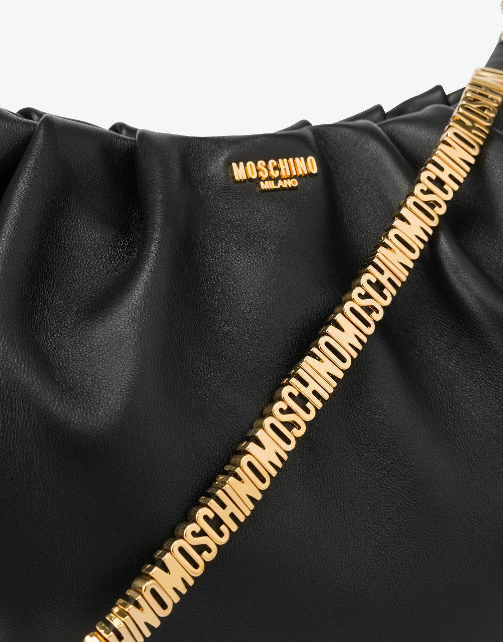 Love Moschino Hobo Bag In Nappa Mini Lettering