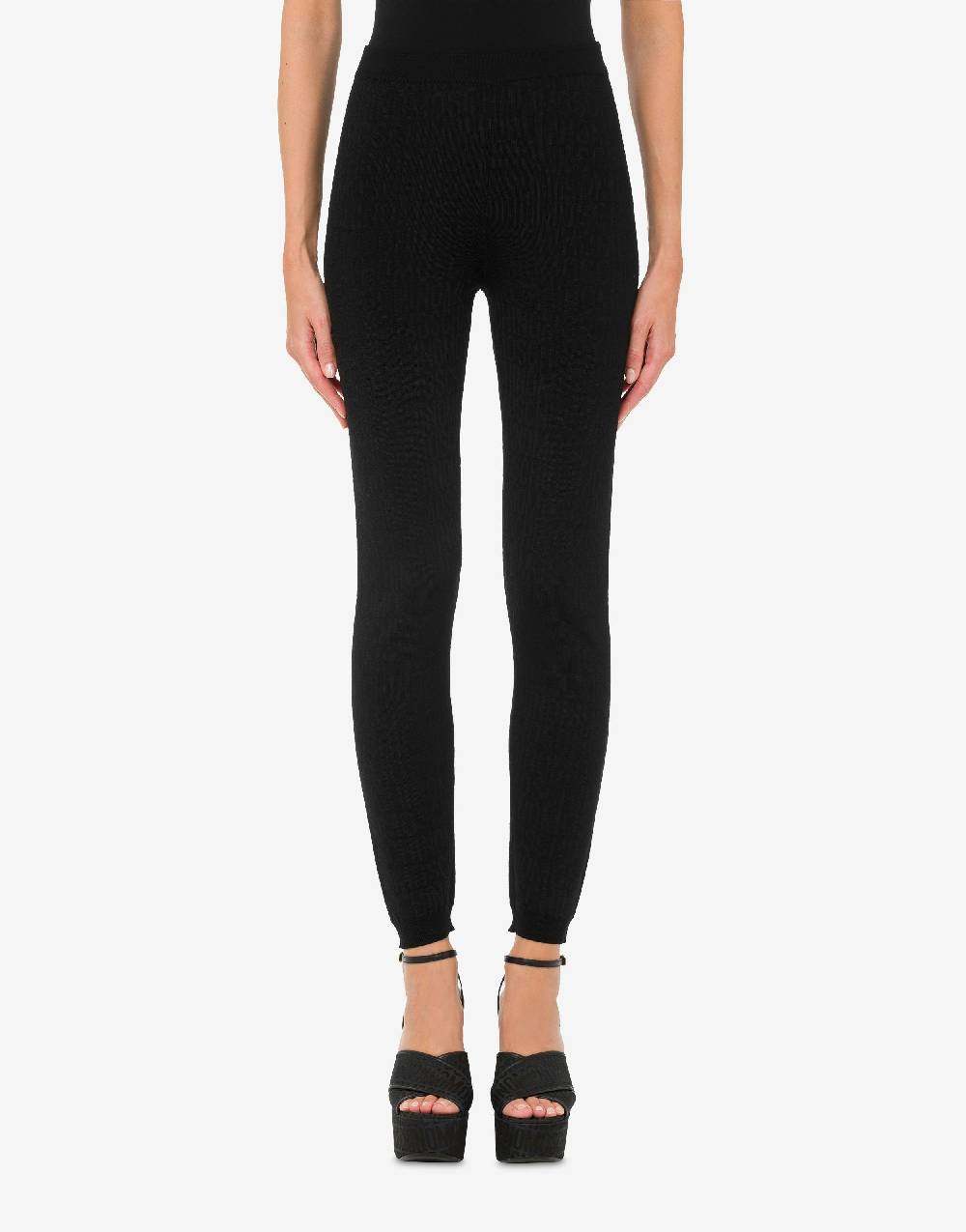Love Moschino Leggings In Lana Allover Logo