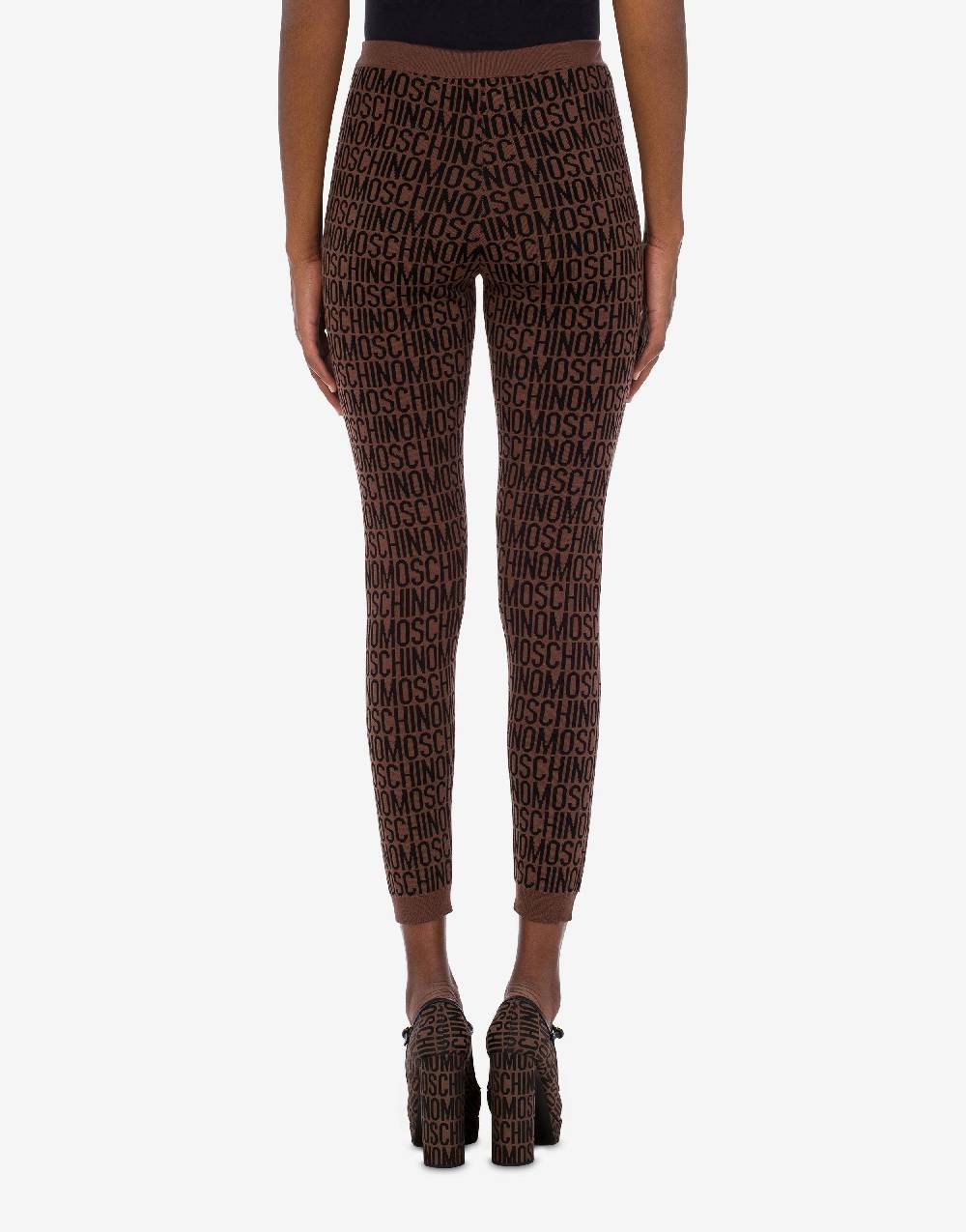 Love Moschino Leggings In Lana Allover Logo