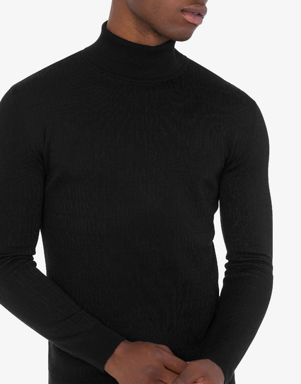 Love Moschino Maglia Con Collo Alto Allover Logo