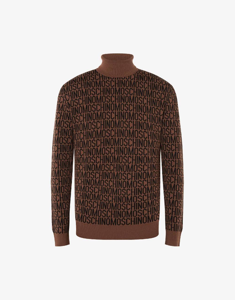 Love Moschino Maglia con collo alto Allover Logo