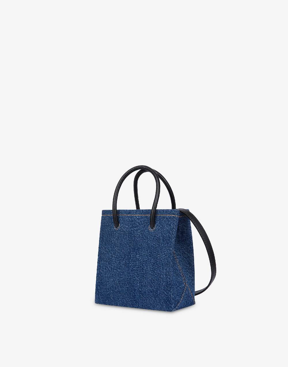 Love Moschino Mini Borsa In Denim Con Logo