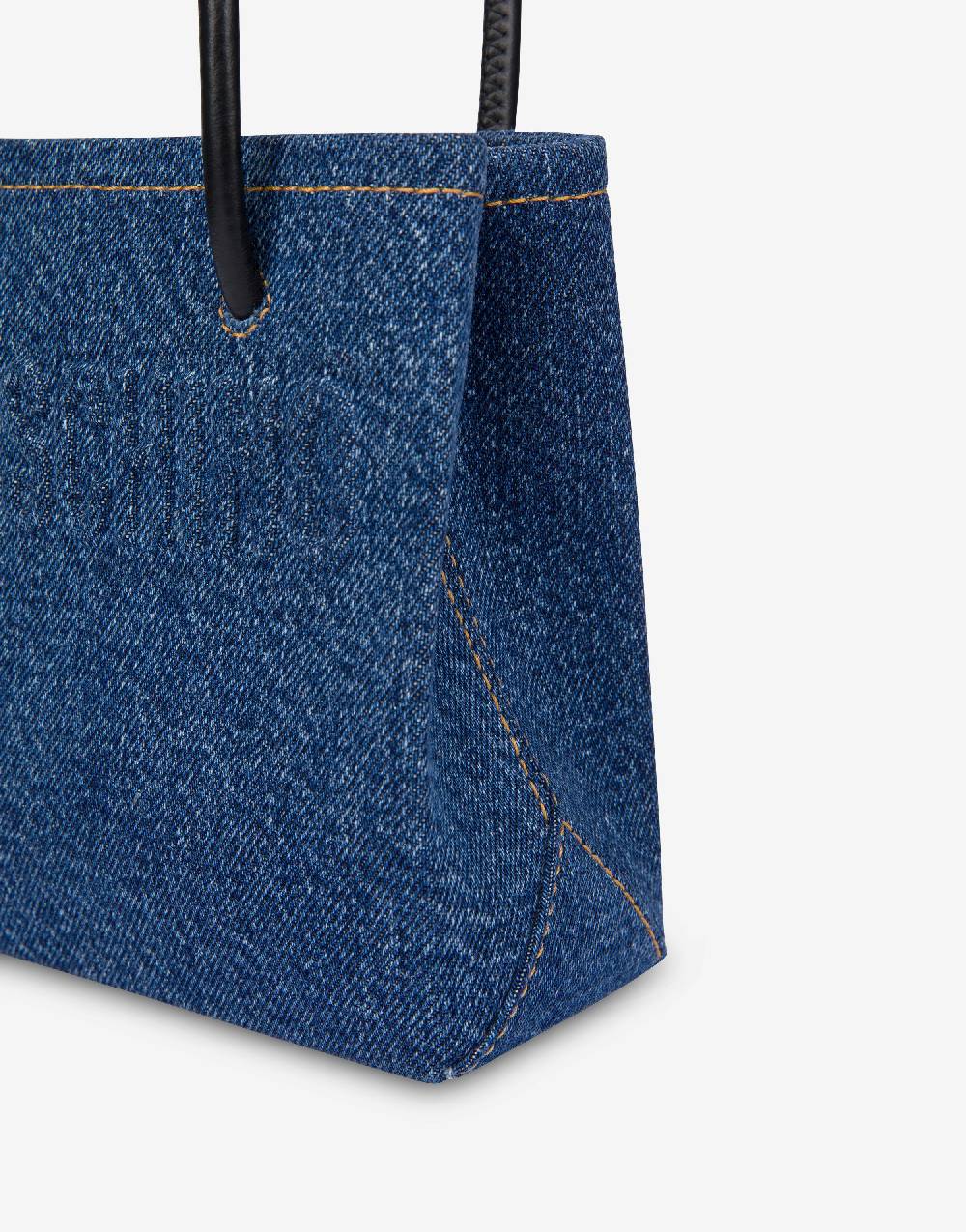 Love Moschino Mini Borsa In Denim Con Logo