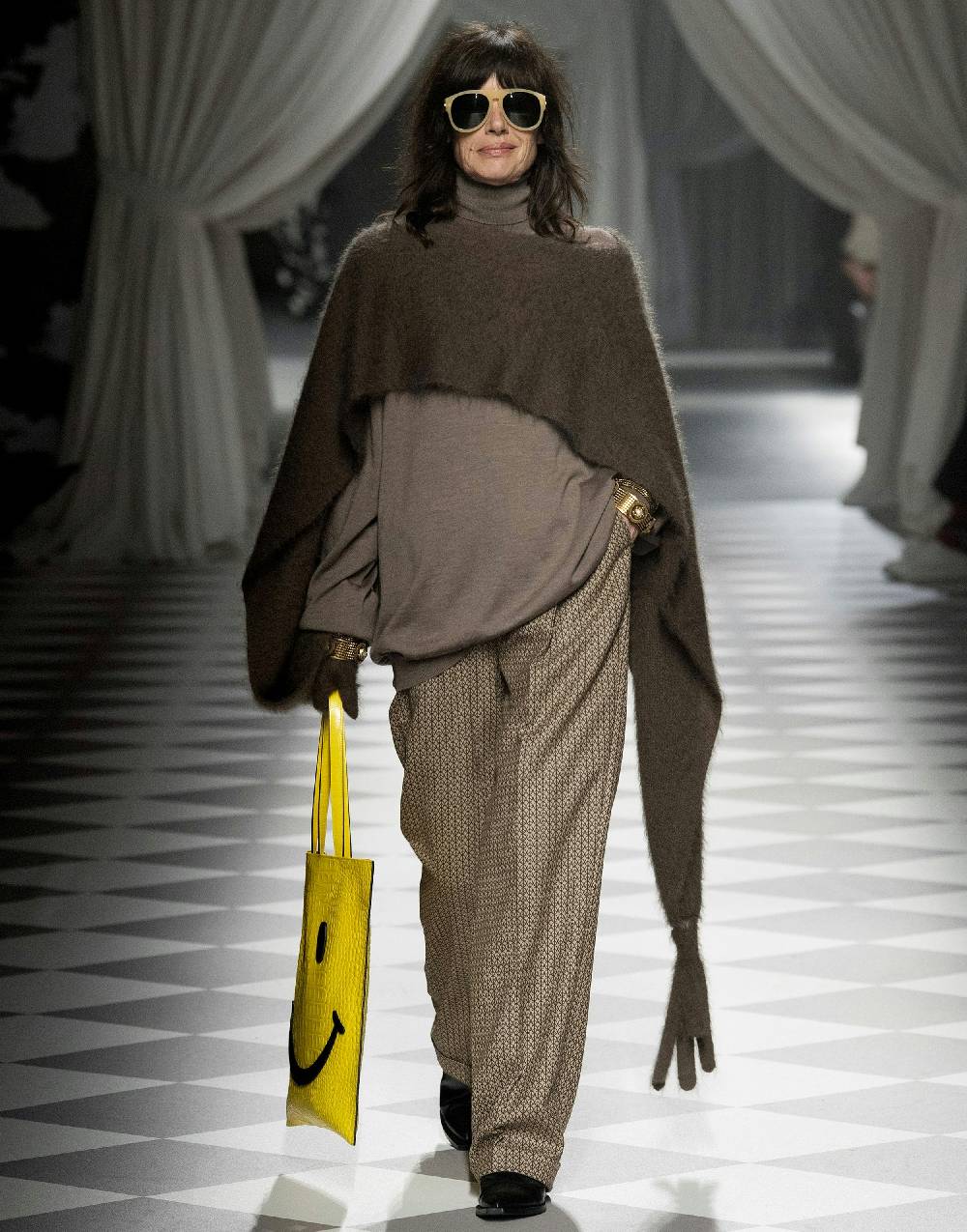 Love Moschino Pantalone In Lana Jacquard Peace