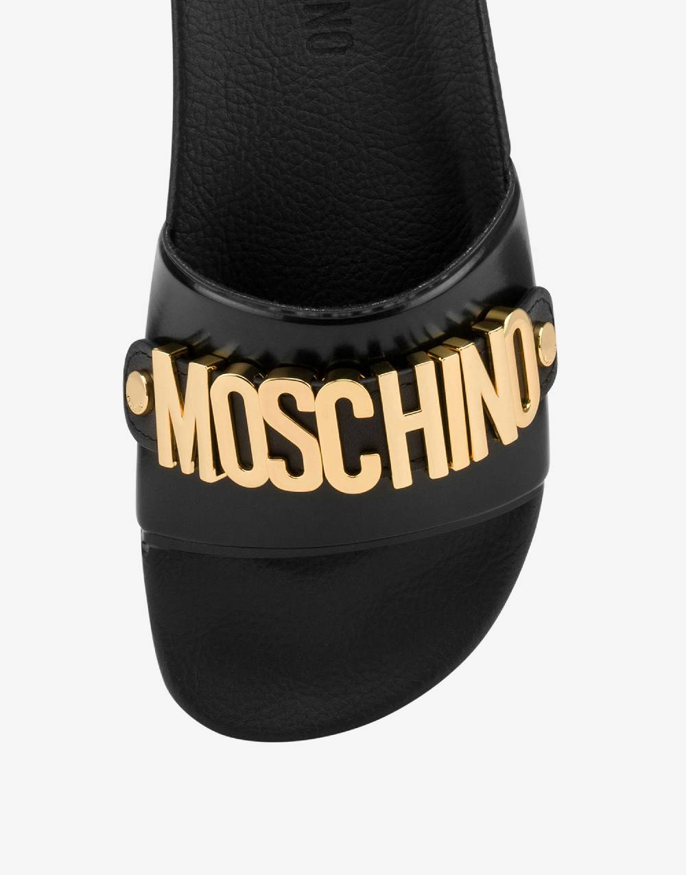 Love Moschino Pool Slides Lettering Logo