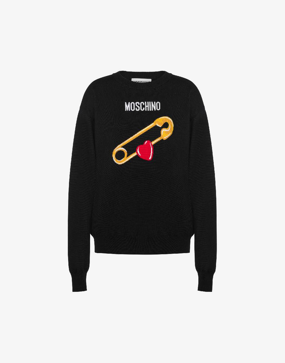 Love Moschino Pullover Heart Safety Pin